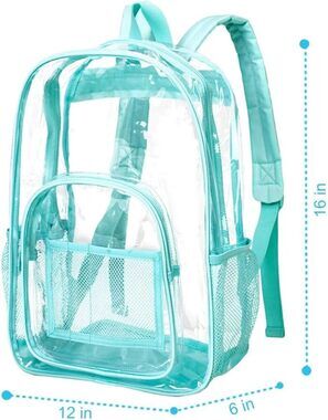 🆕 Clear Backpack – Heavy Duty, Cold-Resistant, Stadium Approved –16"x12"x5" NWT